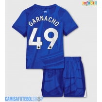 Camisa de time de futebol Chelsea Alejandro Garnacho #49 Replicas 1º Equipamento Infantil 2025-26 Manga Curta (+ Calças curtas)